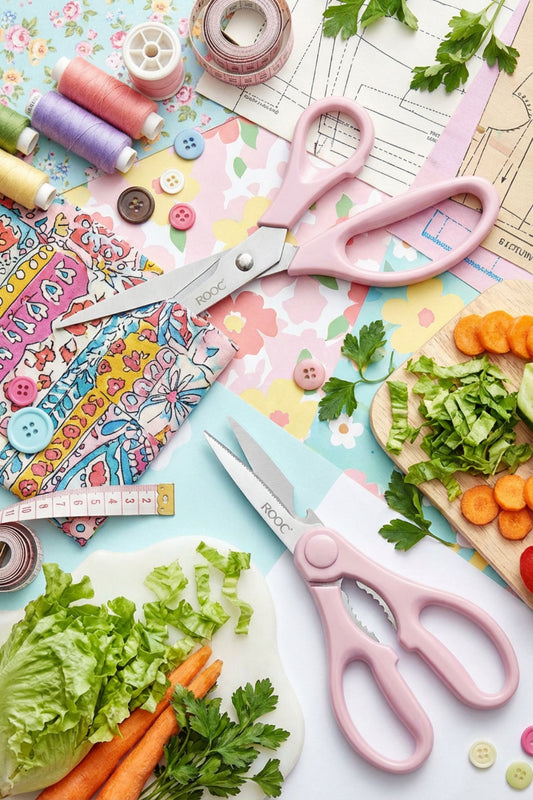 2'li Çok Amaçlı Makas Seti – Küçük Boy Pembe, 14.5 Cm