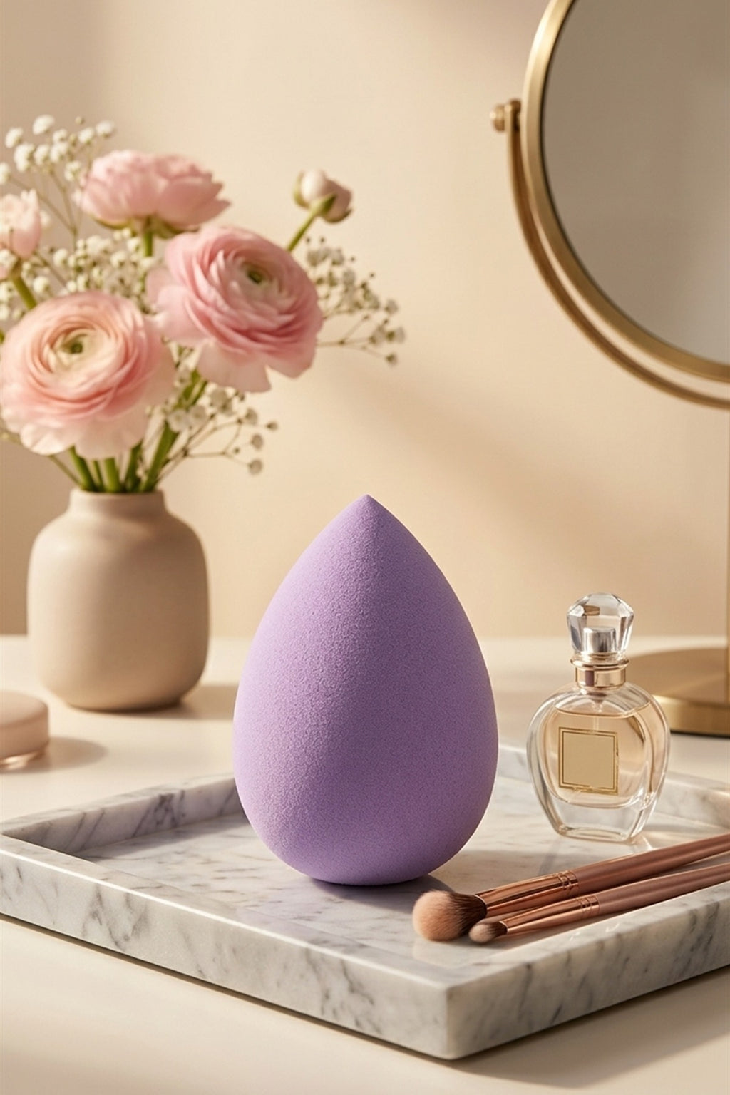 Makyaj Süngeri Mor Beauty Blender Fondöten ve Kapatıcı Uygulama Süngeri, 6 cm - görsel 4