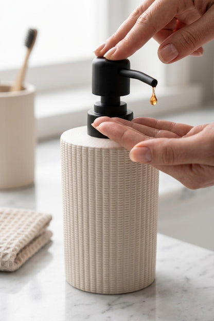 300 ml Seramik Lenora Sıvı Sabunluk, 7 cm çap, 18 cm yükseklik