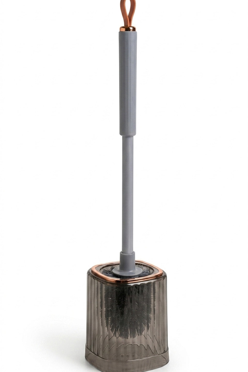 Duvara Monte Edilebilir Klozet Fırçası ve Fırçalık Seti, Gri Sap, 51 cm - görsel 5