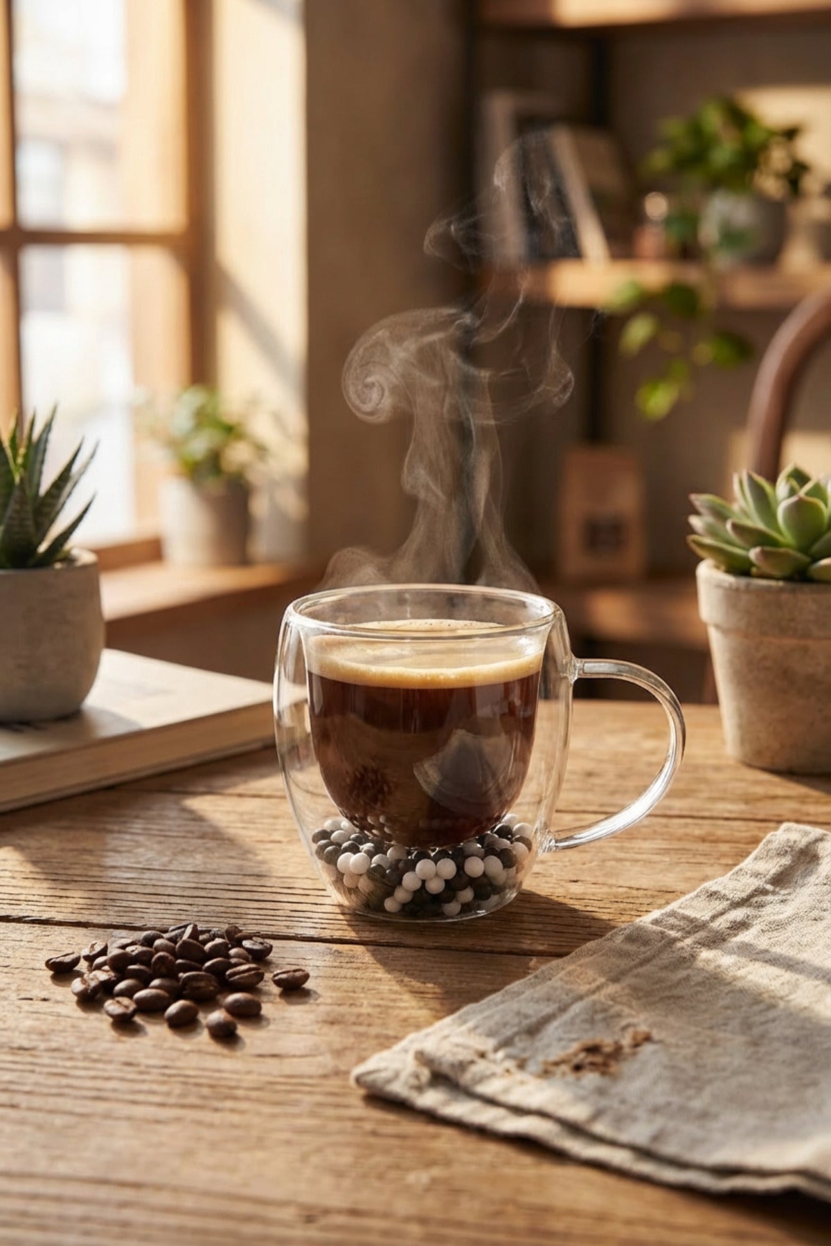 Çift Cidarlı Cam Kupa 250 ML – Isıya Dayanıklı
