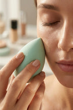 Makyaj Süngeri Yeşil Beauty Blender Fondöten ve Kapatıcı Uygulama Süngeri, 6 cm