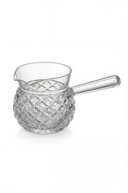 Isıya Dayanıklı Cam Cezve 400 ml, 10 cm Yükseklik, Cam Türk Kahvesi Cezvesi