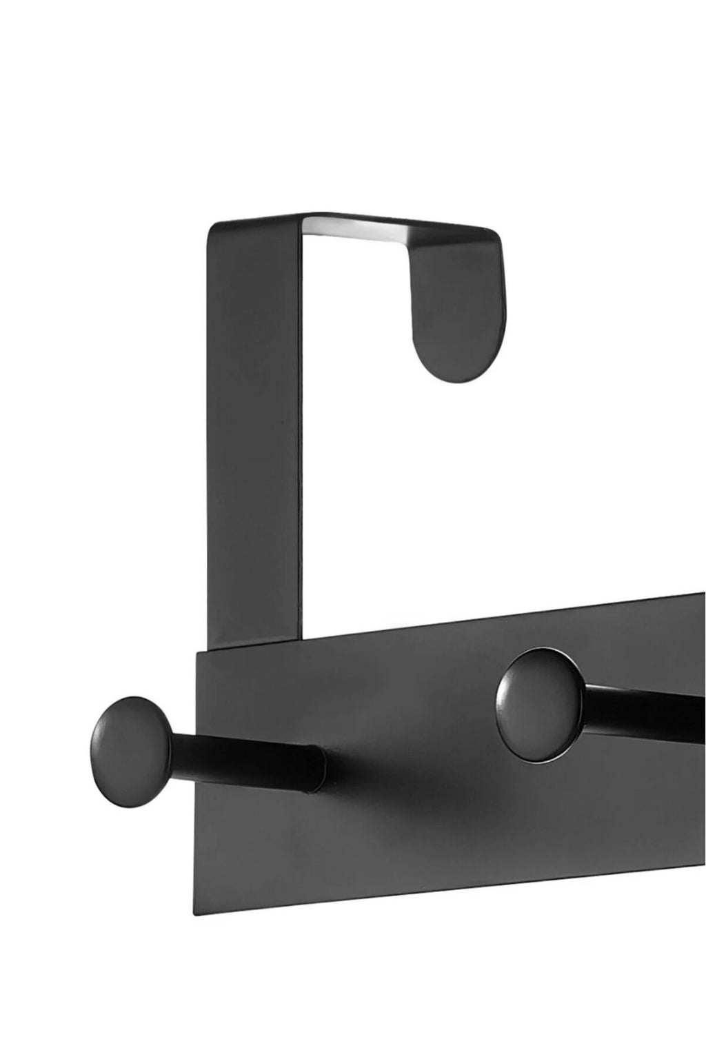 Pratik 6'lı Metal Kapı Arkası Askısı - 30 Kg Taşıma Kapasiteli Siyah, 46.5 Cm