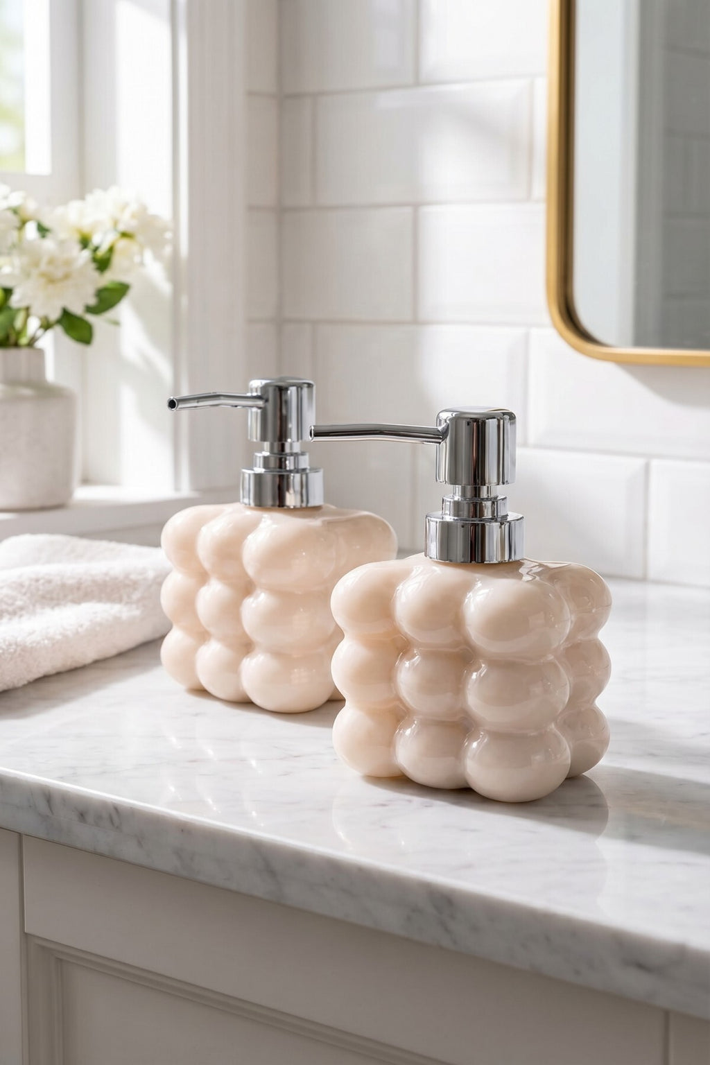 2 adet Bubble Cam Sıvı Sabunluk, 300 ml + 300 ml - Krem, 9,5x6,5x15 cm - görsel 6