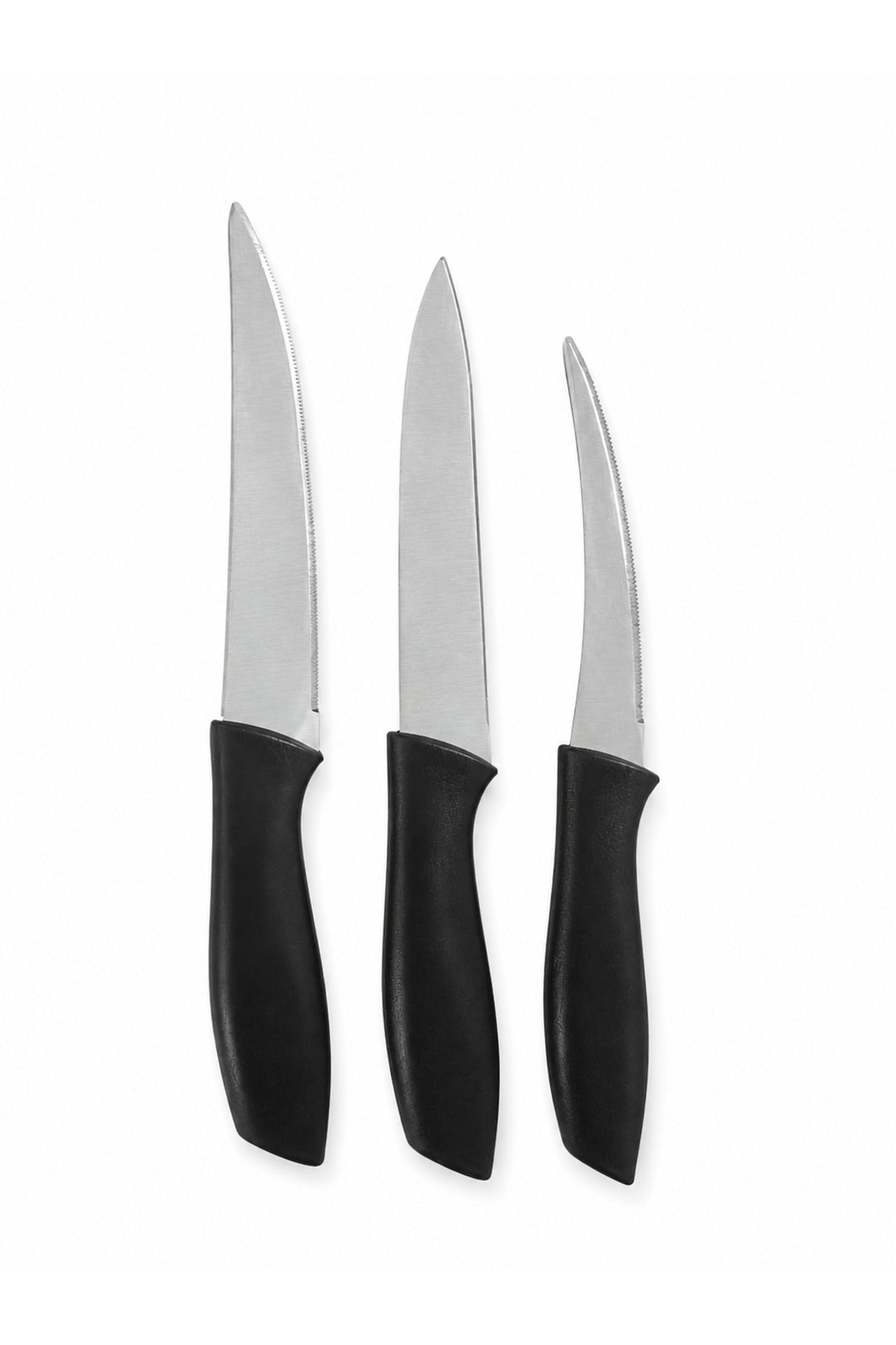 3'lü Paslanmaz Çelik Mutfak Bıçak Seti – 23 cm, 22 cm, 20 cm - görsel 2