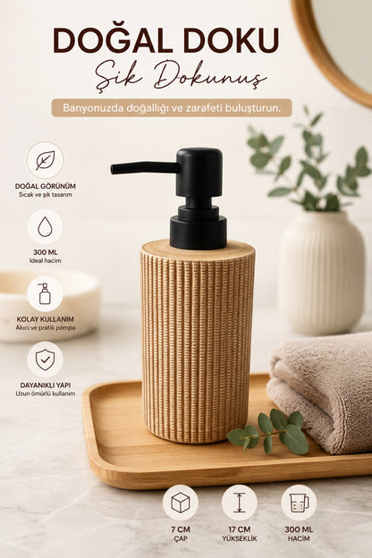 300 ml Seramik Lenora Sıvı Sabunluk, 7 cm çap, 18 cm yükseklik