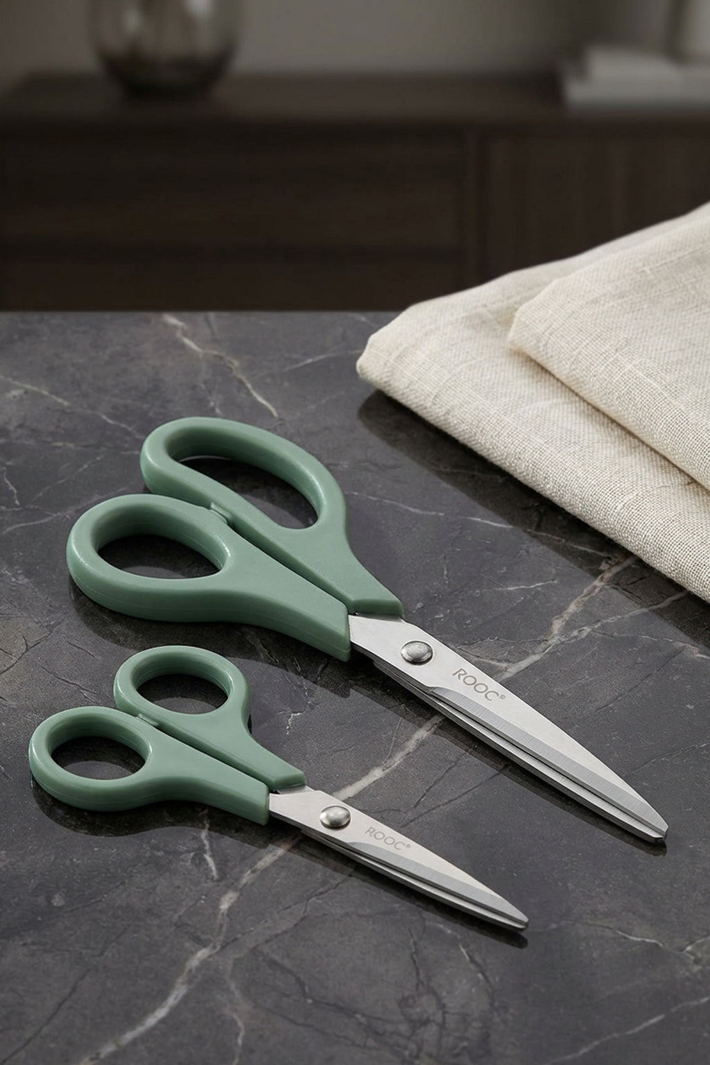 2'li Çok Amaçlı Makas Seti – Küçük Boy Yeşil, 14.5 Cm