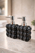 2 adet Bubble Cam Sıvı Sabunluk, 300 ml + 300 ml - Siyah, 9,5x6,5x15 cm
