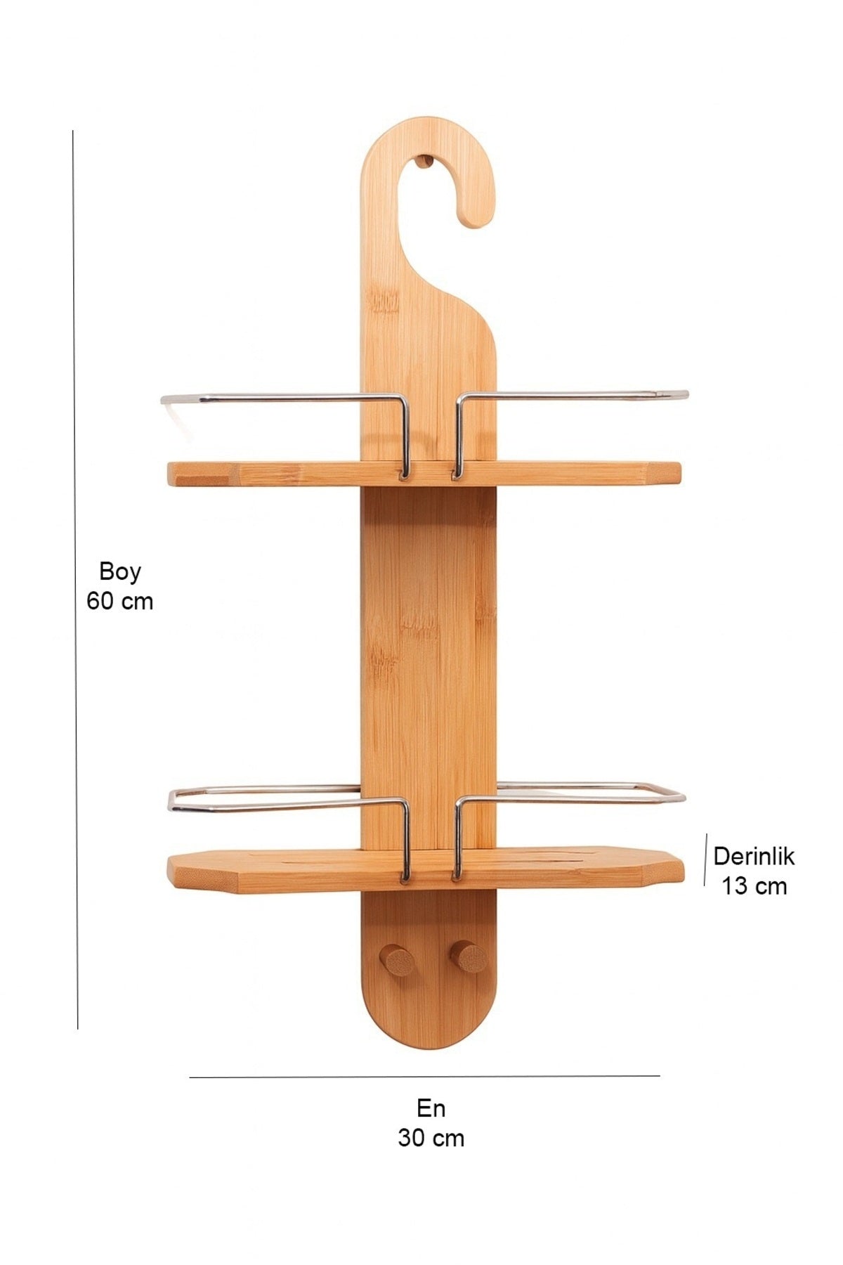 Bambu Banyo Düzenleyici Organizer Banyo Köşeliği, Şampuanlık
