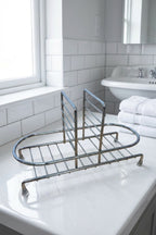 Siyah Sıvı Sabunluk Standı Tezgah Üstü Banyo Mutfak Düzenleyici, Gümüş Oval Organizer