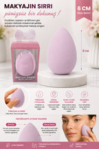 Makyaj Süngeri Pembe Beauty Blender Fondöten ve Kapatıcı Uygulama Süngeri, 6 cm - görsel 2