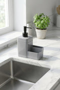 Diamond Süngerlikli Sıvı Sabunluk 450 ml (19x16x8 cm) - Gri