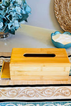Bambu Peçetelik, 23 cm x 11 cm x 8,5 cm ebatlarında Doğal Bambu Ahşap Peçetelik