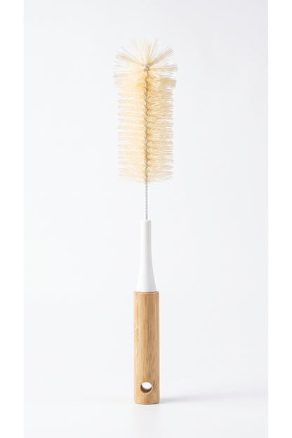 Bambu Saplı Uzun Şişe, Sürahi ve Termos Temizleme Fırçası, 33 cm