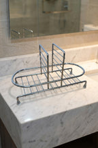 Siyah Sıvı Sabunluk Standı Tezgah Üstü Banyo Mutfak Düzenleyici, Gümüş Oval Organizer