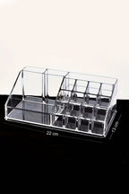 Şeffaf Makyaj Organizeri, Uzunluk: 21,5 cm, Genişlik: 12,5 cm, Yükseklik: 8 cm