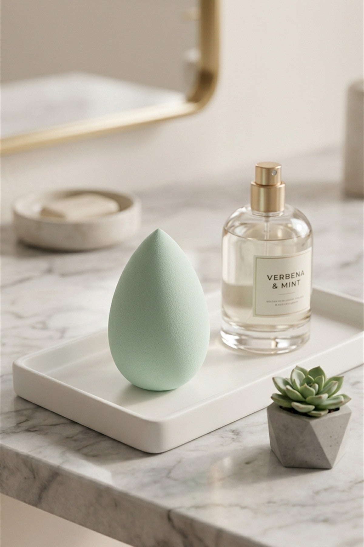 Makyaj Süngeri Yeşil Beauty Blender Fondöten ve Kapatıcı Uygulama Süngeri, 6 cm - görsel 4