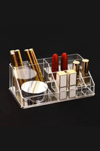 Şeffaf Makyaj Organizeri, Uzunluk: 21,5 cm, Genişlik: 12,5 cm, Yükseklik: 8 cm