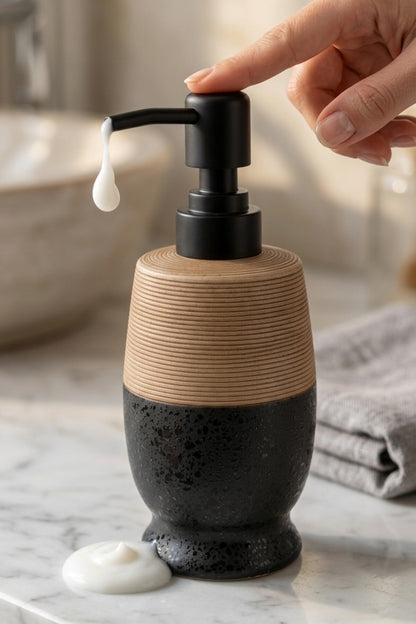 300 ml Seramik Lenora Sıvı Sabunluk, 7 cm çap, 18 cm yükseklik