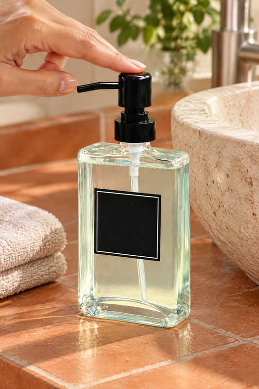 Modern Ve Şık Tasarım Cam Sıvı Sabun & Deterjanlık – 350 ml