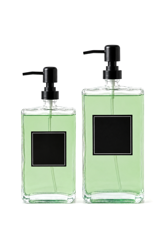 500 ml+750 ml İkili Modern ve Şık Tasarım Cam Sıvı Sabunluk