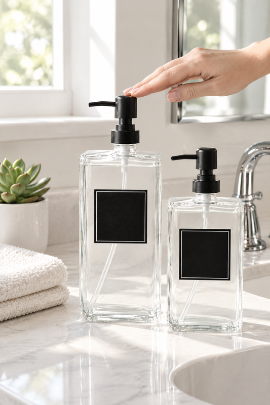 350 ml+750 ml İkili Modern Ve Şık Tasarım Sıvı Sabunluk
