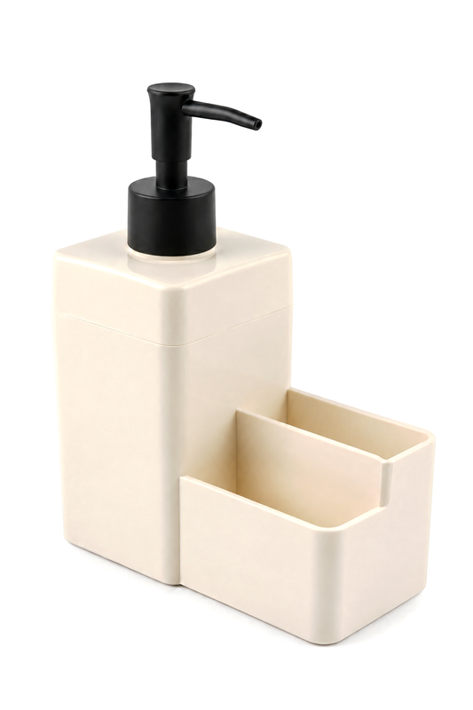Diamond Süngerlikli Sıvı Sabunluk 450 ml (19x16x8 cm) – Krem