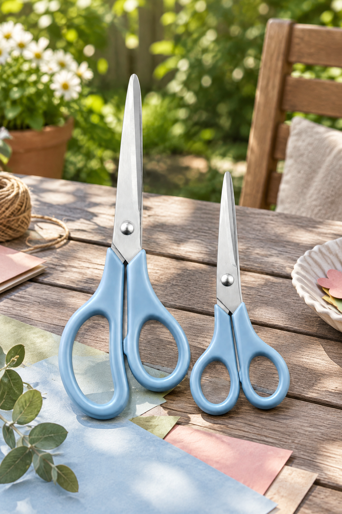 2'li Çok Amaçlı Makas Seti – Küçük Boy Mavi, 14.5 Cm