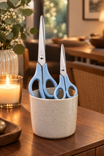 2'li Çok Amaçlı Makas Seti – Küçük Boy Mavi, 14.5 Cm