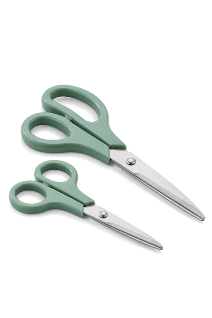 2'li Çok Amaçlı Makas Seti – Küçük Boy Yeşil, 14.5 Cm