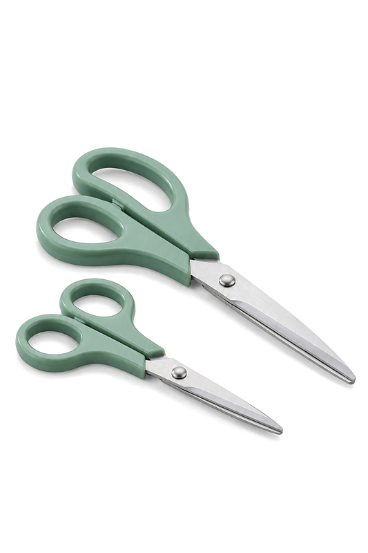 2'li Çok Amaçlı Makas Seti – Küçük Boy Yeşil, 14.5 Cm