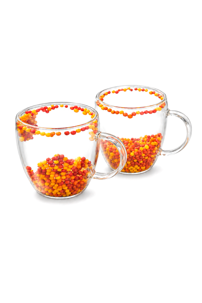 2 Adet Taraftar Kupa, 350 ml | Cidarlı Cam Taraftar Bardak – Sarı Kırmızı