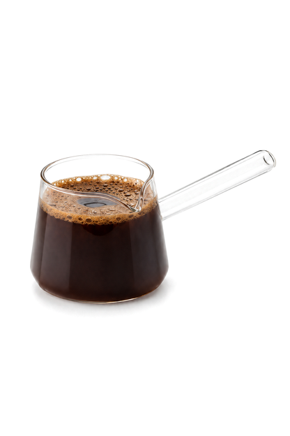 Isıya Dayanıklı Cam Cezve 400 ml, 10 cm Yükseklik, Cam Türk Kahvesi Cezvesi – Şeffaf