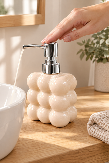 Bubble Cam Sıvı Sabunluk, 300 ml -, 9,5x6,5x15 cm – Krem