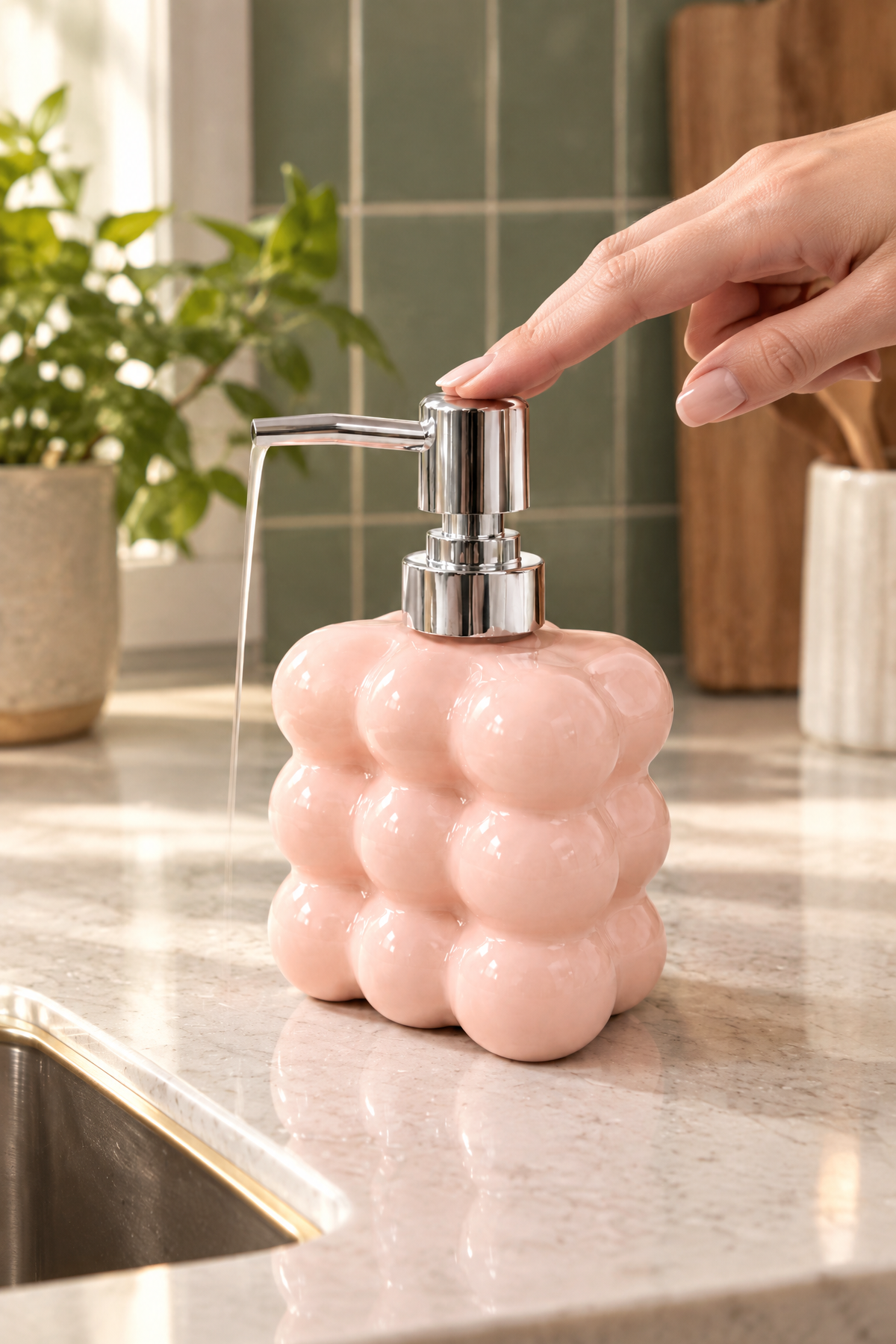 Bubble Cam Sıvı Sabunluk, 300 ml -, 9,5x6,5x15 cm – Somon