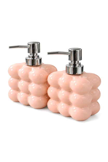 2 adet Bubble Cam Sıvı Sabunluk, 300 ml + 300 ml -, 9,5x6,5x15 cm – Somon