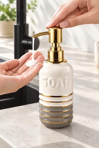 Seramik Sıvı Sabunluk, 300 ml, 7x18 cm – 11859