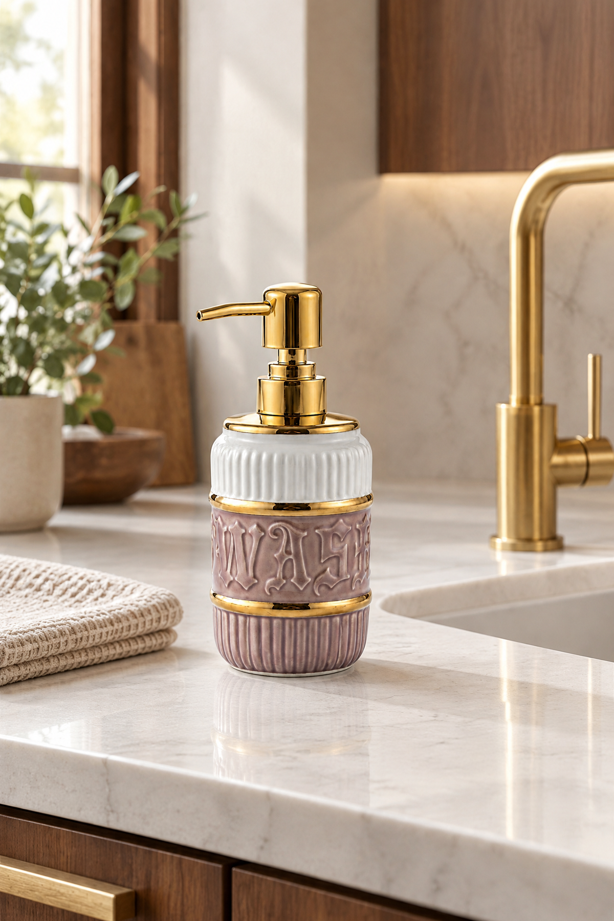 Seramik Sıvı Sabunluk, 300 ml, 7x18 cm – 11863