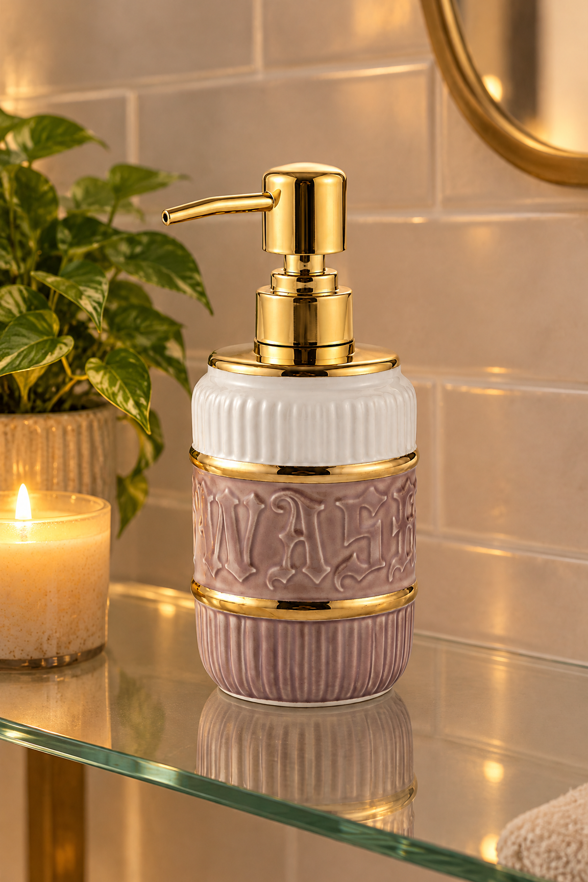 Seramik Sıvı Sabunluk, 300 ml, 7x18 cm – 11863