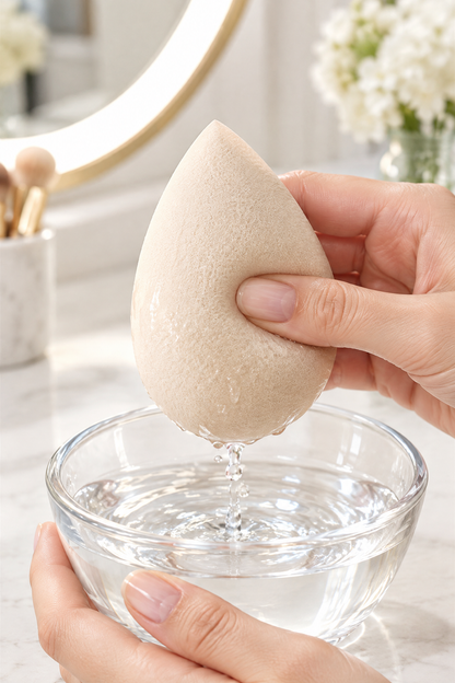 Makyaj Süngeri Krem Beauty Blender Fondöten ve Kapatıcı Uygulama Süngeri, 6 cm