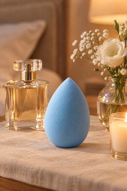 Makyaj Süngeri Mavi Beauty Blender Fondöten ve Kapatıcı Uygulama Süngeri, 6 cm
