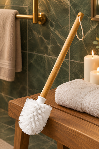 Bambu Saplı WC Klozet Fırçası – Dayanıklı Temizlik Fırçası 36 cm