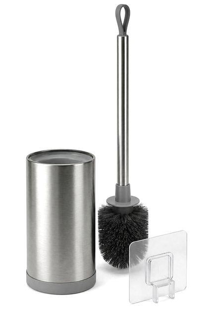 Metal WC Klozet Fırçası ve Fırçalık, Duvara Monte Edilebilir, 47 cm.