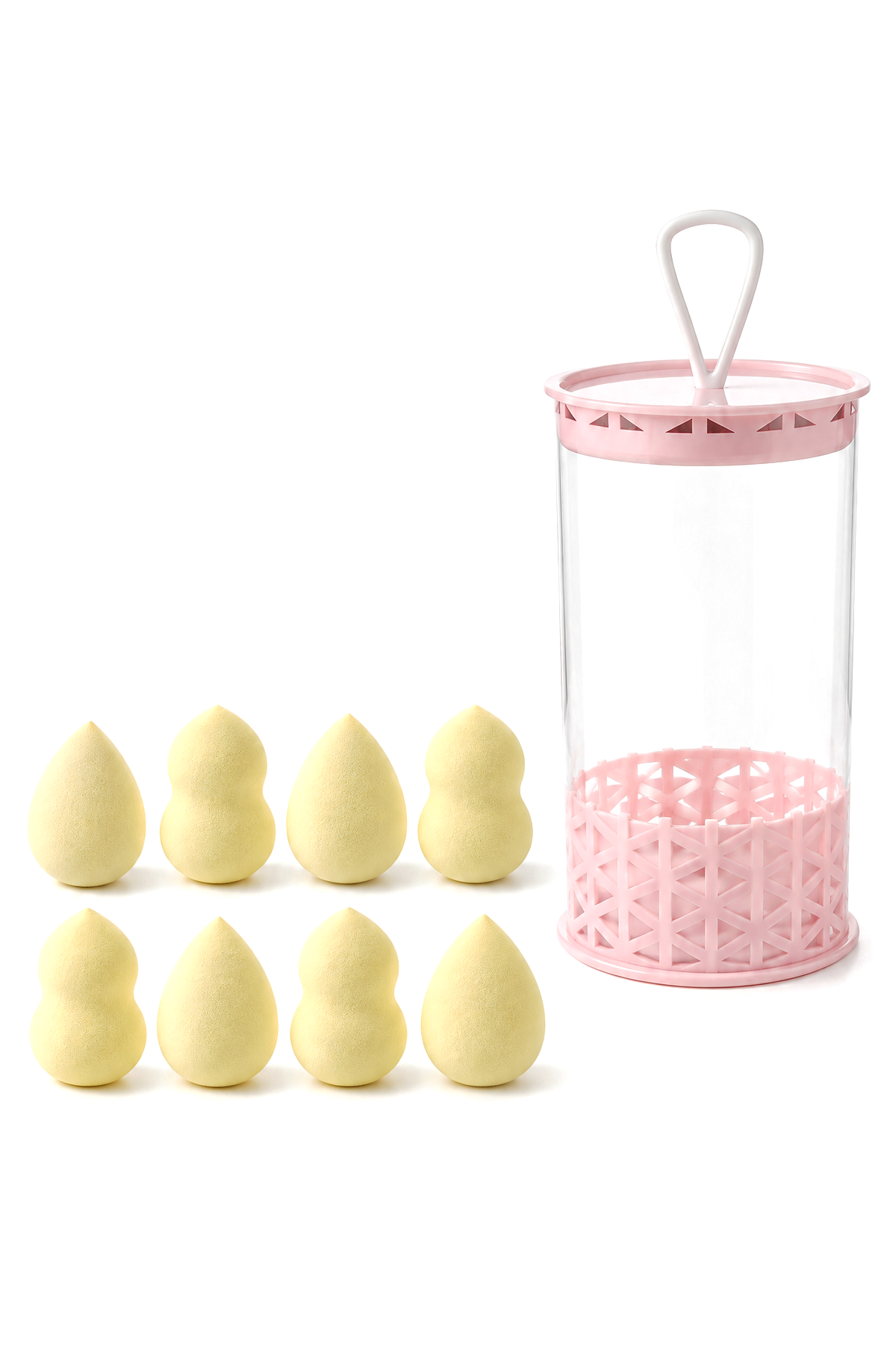 Mini Boy 8'li Sarı Makyaj Süngeri Seti- 2 cm x 3 cm Makyaj Uygulama Süngeri