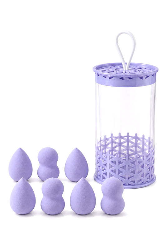 Mini Boy 8'li Mor Makyaj Süngeri Seti- 2 cm x 3 cm Makyaj Uygulama Süngeri