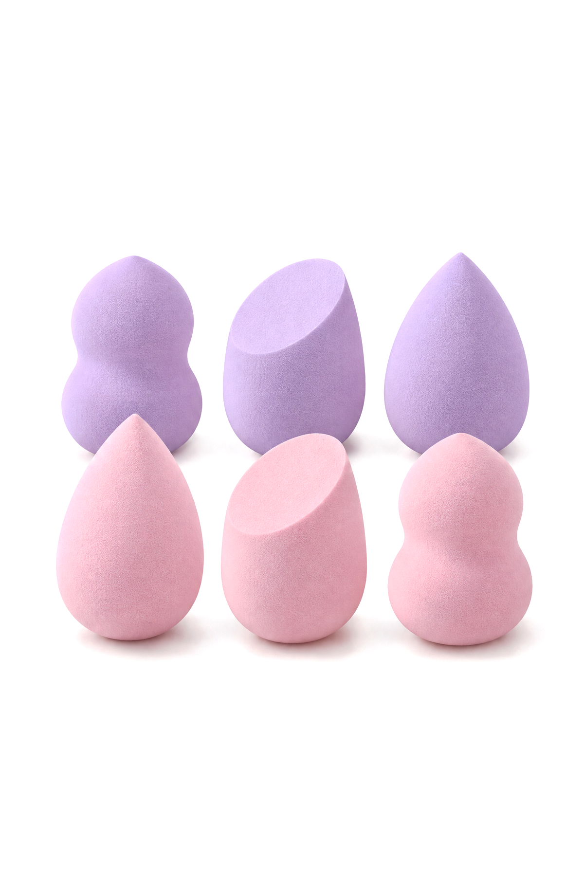 Pastel Lavanta 6'lı Makyaj Süngeri Seti – 4 x 6 cm