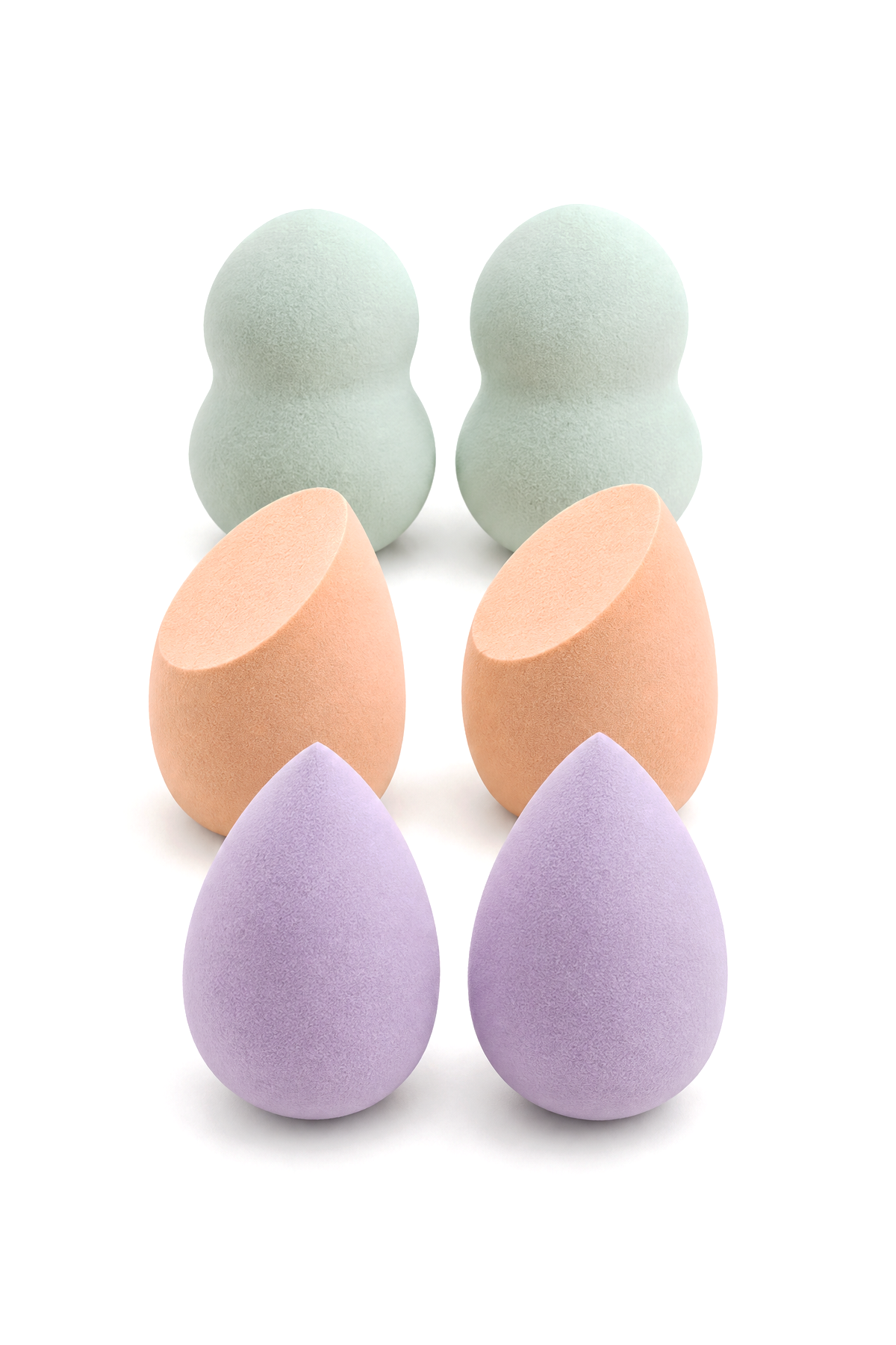 Pastel Mint 6'lı Makyaj Süngeri Seti – 4 x 6 cm
