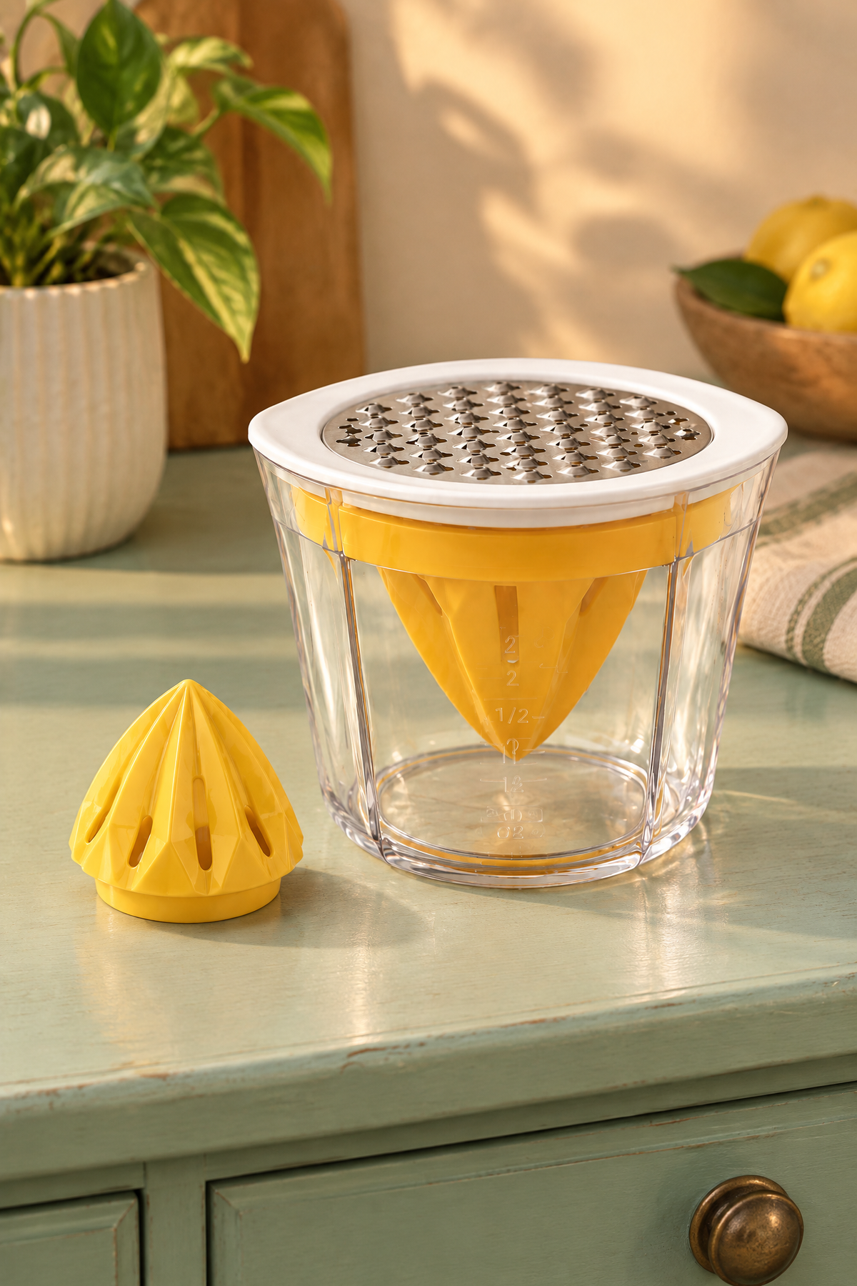Narenciye Meyve Sıkacağı ve Rendeli Hazne, 400 ml, 10x8 cm