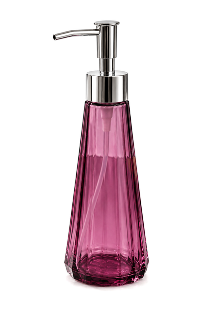 Eyfel Cam Sıvı Sabunluk 250 ml, 7,5x22 cm – Pembe